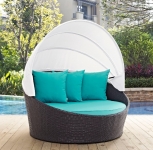   Daybed Wicker Rosalia Turquise Brown 