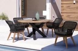  5pcs Rope Rattan & Teak Brandon    Epilegin.