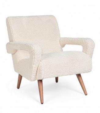 Berna White Armchair