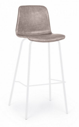 KYRA BEIGE VINTAGE PU WHITE BAR STOOL