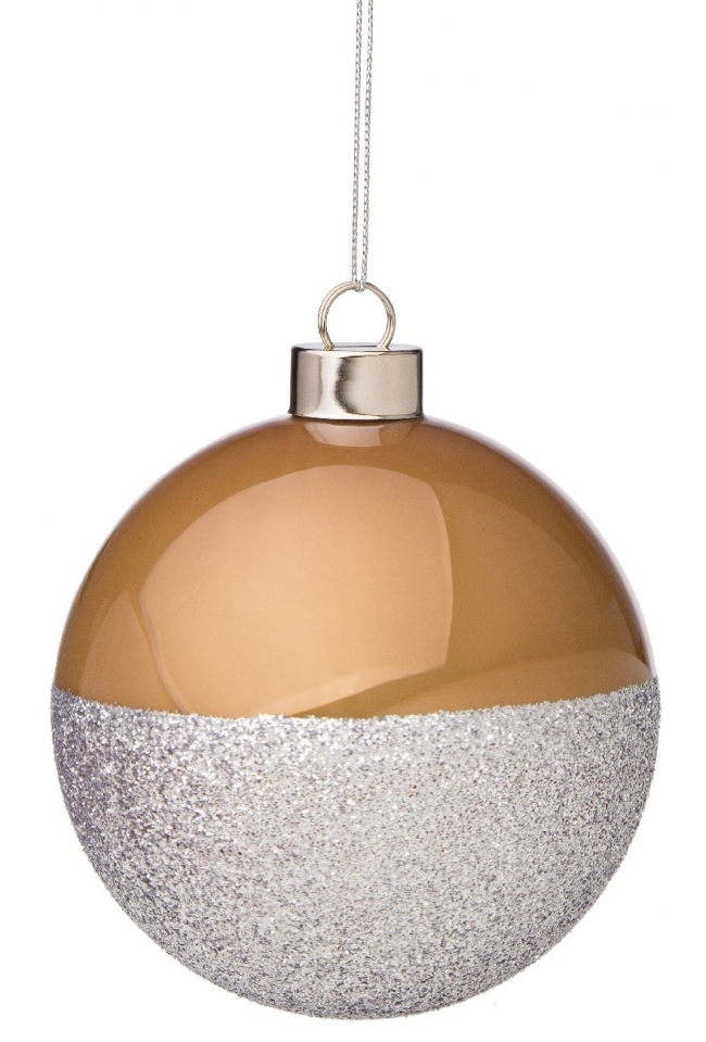  Γυάλινη χριστουγεννιάτικη μπάλα "Eris Bronze" 8εκ από την εταιρία Epilegin. 