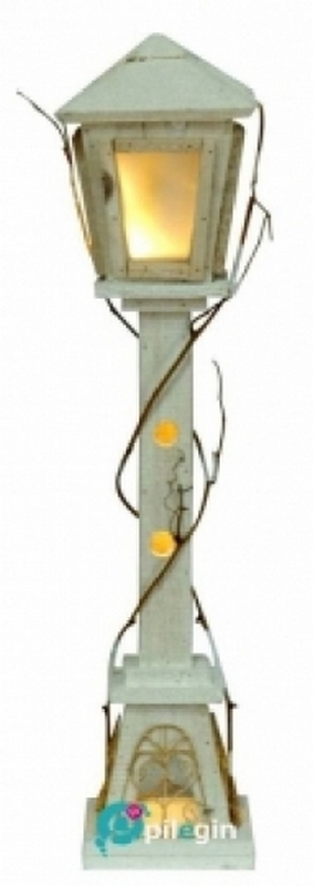  Ξύλινο φανάρι με φώς 10 LED λευκό 60εκ από την εταιρία Epilegin. 