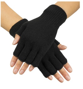  Αποκριάτικα γάντια "Fingerless" Μαύρα από την εταιρία Epilegin. 