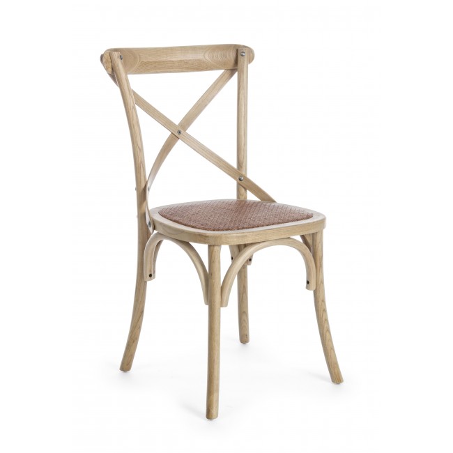  Καρέκλα Cross Natural Brown 46x42x87cm από την εταιρία Epilegin. 