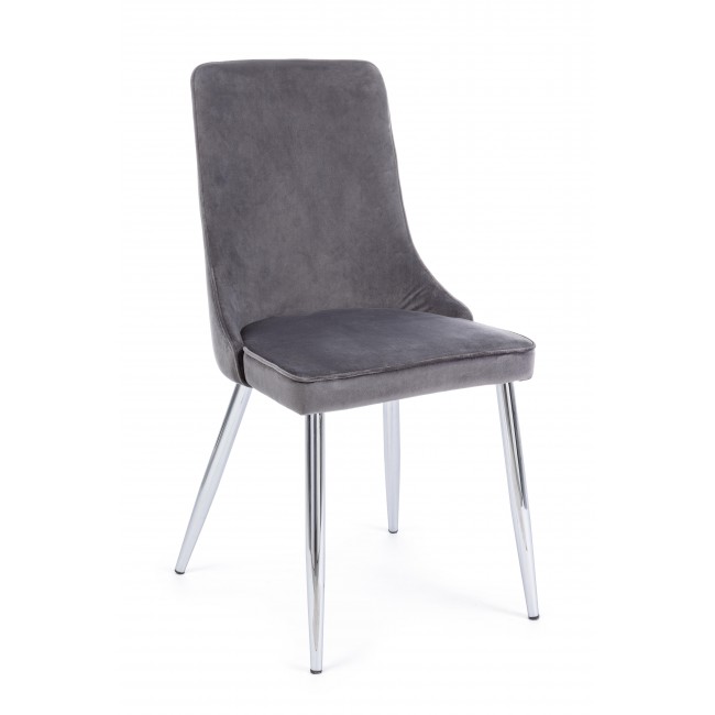  Καρέκλα Corinna Grey Velvet 44x55x86cm από την εταιρία Epilegin. 