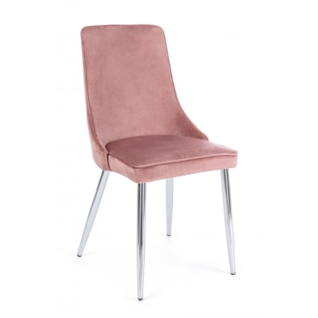  Καρέκλα Corinna Pink Velvet 44x55x86cm από την εταιρία Epilegin. 