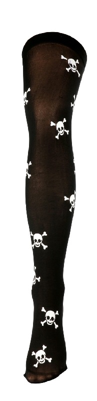  Αποκριάτικη κάλτσα μαύρη με λευκά σχέδια από την εταιρία Epilegin. 