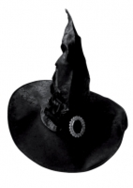 Αποκριάτικο καπέλο μάγισσας με δέρμα καφέ μαύρο από την εταιρία Epilegin. 