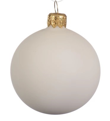  Γυάλινη χριστουγεννιάτικη μπαλα Wool White matte 10εκ          από την εταιρία Epilegin. 