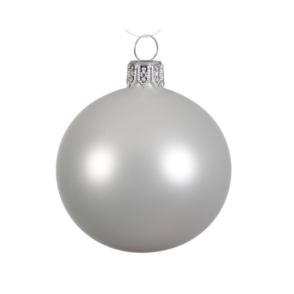  Γυάλινη χριστουγεννιάτικη μπαλα Matte Winter White 8cm από την εταιρία Epilegin. 