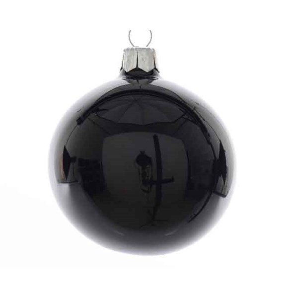 Γυάλινη χριστουγεννιάτικη μπαλα Total Black γυαλιστερή 10εκ          από την εταιρία Epilegin. 