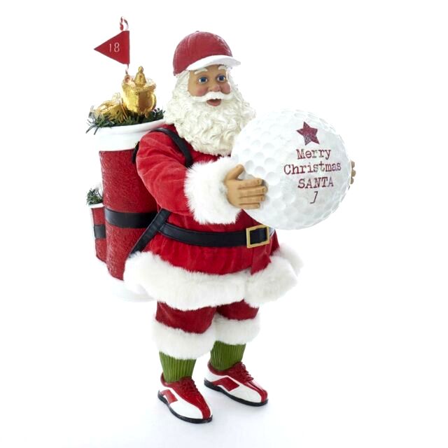 Κεραμικό Διακοσμητικό "Santa with Golf" 28cm από την εταιρία Epilegin. 