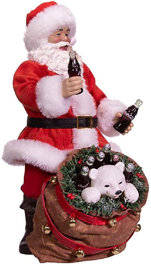  Χριστουγεννιάτικος διακοσμητικός Αγιος Βασίλης Coca-Cola με αρκούδα 25,4εκ  από την εταιρία Epilegin. 