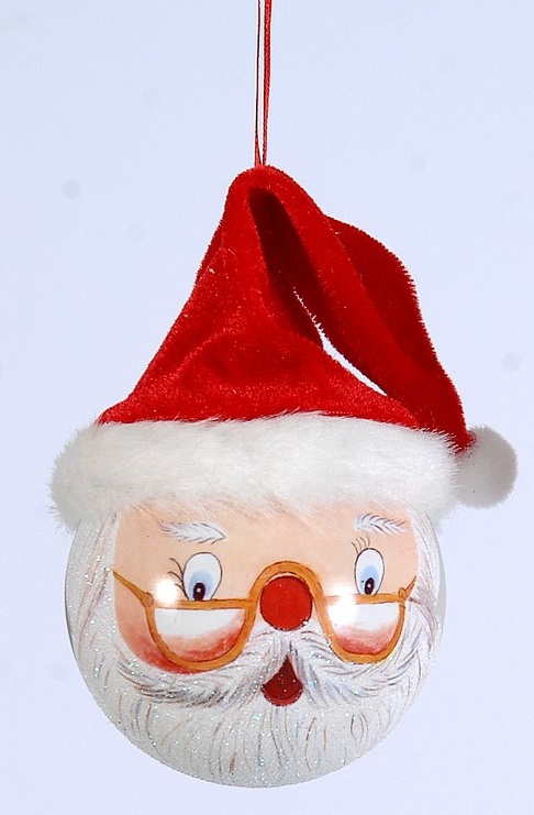  Χριστουγεννιάτικη γυάλινη μπάλα άγιος βασίλης 8εκ από την εταιρία Epilegin. 
