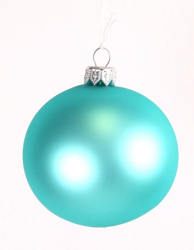  Γυάλινη χριστουγεννιάτικη μπάλα Matte Tourquoise 8cm από την εταιρία Epilegin. 