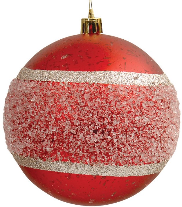  Κόκκινη Πλαστική Χριστουγεννιάτικη Μπάλα 8cm από την εταιρία Epilegin. 