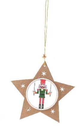  Χριστουγεννιάτικο ξύλινο αστέρι φυσικό  10cm από την εταιρία Epilegin. 