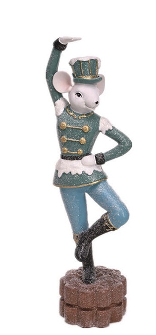  Χριστουγεννιάτικο διακοσμητικό Resin "Ποντικός χορευτής" 22εκ                             από την εταιρία Epilegin. 