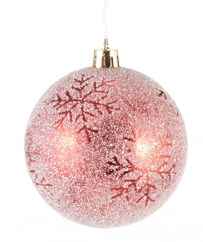  Χριστουγεννιάυικη μπάλα πλαστική "Snowflake" κόκκινη 8εκ από την εταιρία Epilegin. 