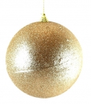  Χριστουγεννιάτικη μπάλα χρυσή με γκλίτερ 15εκ 