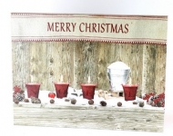  Χριστουγεννιάτικο διακοσμητικό κάδρο με οπτικές ίνες  40Χ30Χ1,8εκ 