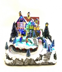 Χριστουγεννιάτικο φωτιζόμενο χωριουδάκι με κίνηση από την εταιρία Epilegin. Χριστουγεννιάτικο φωτιζόμενο χωριουδάκι με κίνηση από την εταιρία Epilegin.