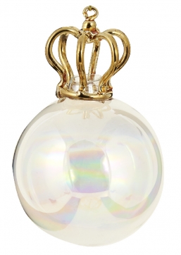 Χριστουγεννιάτικη γυάλινη μπάλα μπεζ με κορώνα 8εκ από την εταιρία Epilegin. Χριστουγεννιάτικη γυάλινη μπάλα μπεζ με κορώνα 8εκ από την εταιρία Epilegin.