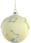  Γυάλινη χριστουγεννιάτικη μάτ μπάλα με αστέρια κίτ 
