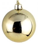  Χριστουγεννιάτικη πλαστική μπάλα Gold 15cm 