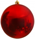  Χριστουγεννιάτικη πλαστική μπάλα Christmas Red 15cm 