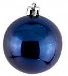  Χριστουγεννιάτικη πλαστική μπάλα Royal Blue 25cm 