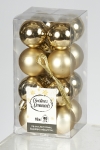  Set 16τμχ χριστουγεννιάτικες πλαστικές μπάλες Light Gold 4cm 