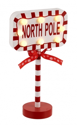 Χριστουγεννιάτικη ξύλινη πινακίδα με φωςNorth Pole 15,5x8x25,5εκ από την εταιρία Epilegin. Χριστουγεννιάτικη ξύλινη πινακίδα με φωςNorth Pole 15,5x8x25,5εκ από την εταιρία Epilegin.