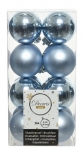  Set 12τμχ χριστουγεννιάτικες πλαστικές μπάλες Blue Dawn 6cm 