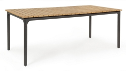  Τραπέζι Αλουμινίου - teak Stone 200X100cm 