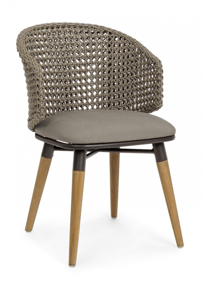  Καρέκλα Teak & Rope "Ninfa" Taupe  54.5x65x79cm από την εταιρία Epilegin. 