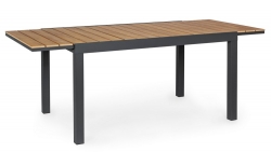  Τραπέζι Αλουμινίου επεκ/μενο Polywood Charcoal 1.40/2.00x0.90m 