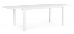  Τραπέζι Αλουμινίου Επεκ/μενο Hilde White 1.60/2.40 X 0.90m 