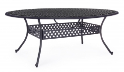  Τραπέζι Αλουμινίου Vintage Dark Grey Ivrea 2.00X1.52m 