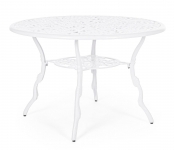  Τραπέζι Αλουμινίου Victoria White Φ110x71.5cm 
