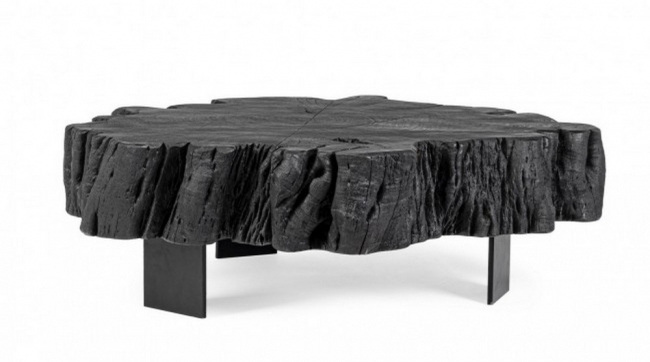  Minimal Coffee Table "Keval Black" 90X90cm    Epilegin. 
