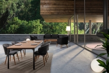   7pcs Teak Deluxe Stone & Ninfa Black 