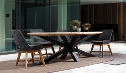 T 7 Teak & Rope Rattan Palmdale & Hesperia Dark Grey    Epilegin.