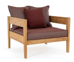  Teak Deluxe Kobo Wine 90X90X79cm    Epilegin.