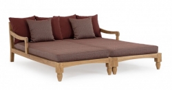  Daybed - Set  Teak "Bali" Wine 87x206x79cm 