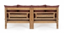  Daybed - Set  Teak "Bali" Wine 87x206x79cm 