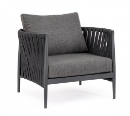 Πολυθρόνα Lounge Αλουμίνιο & Rope Jacinta Charcoal 97x83x87cm από την εταιρία Epilegin. Πολυθρόνα Lounge Αλουμίνιο & Rope Jacinta Charcoal 97x83x87cm από την εταιρία Epilegin.