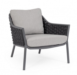 Πολυθρόνα Lounge Αλουμινίου & Rope Everly Charcoal 80x80x80cm από την εταιρία Epilegin. Πολυθρόνα Lounge Αλουμινίου & Rope Everly Charcoal 80x80x80cm από την εταιρία Epilegin.