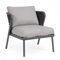 Πολυθρόνα Lounge Αλουμινίου & Rope Harlow Charcoal 74x77x80cm από την εταιρία Epilegin. Πολυθρόνα Lounge Αλουμινίου & Rope Harlow Charcoal 74x77x80cm από την εταιρία Epilegin.