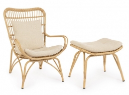 Πολυθρόνα Lounge & Υποπόφιο Αλουμινίου Rattan Maela Natural από την εταιρία Epilegin. Πολυθρόνα Lounge & Υποπόφιο Αλουμινίου Rattan Maela Natural από την εταιρία Epilegin.